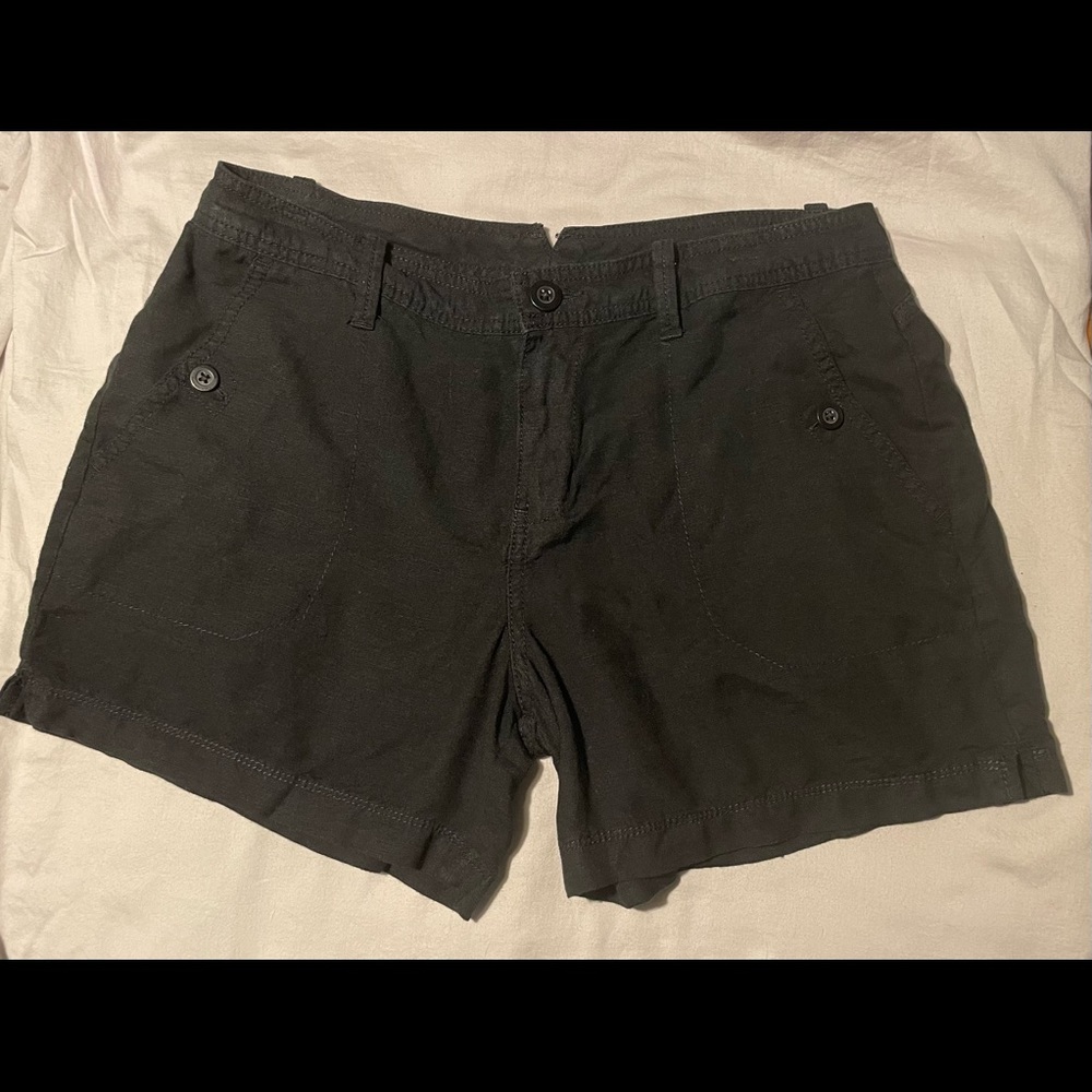 Calvin Klein linen shorts, black, size 6